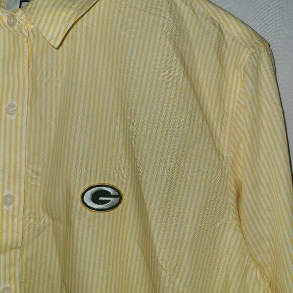 Cutter & Buck Button Shirt Long Sleeve Green Bay P - Picture 2 of 4